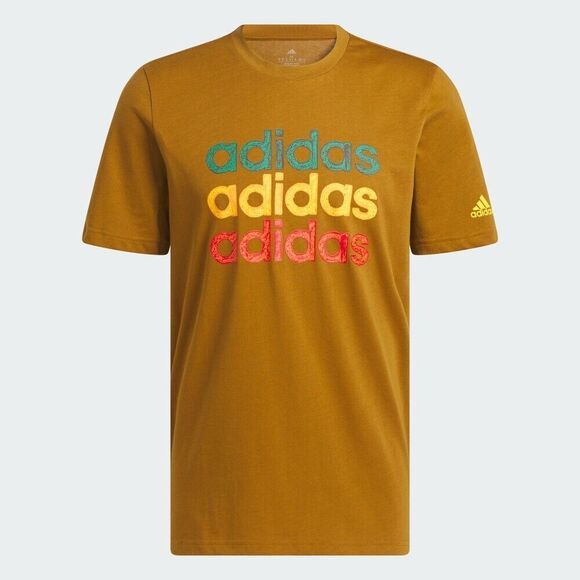 NEW Adidas Multi Linear Sportswear Graphic Tee Men’s Medium HS2525 Brown - Picture 5 of 8